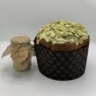 panettone al pistacchio con vasetto al pistacchio 1